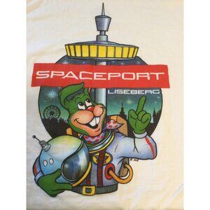 Rare Vintage 1980 Space Port Liseberg Men's L Large Gottenburg Sweden Shirt Tee